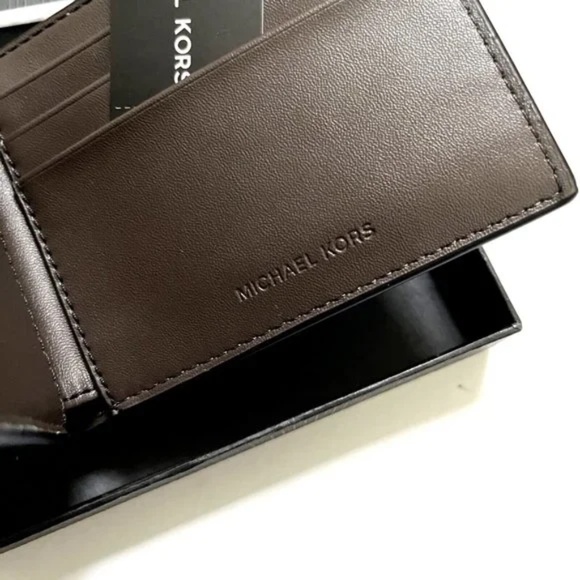 Michael Kors Slim Billfold Men's Wallet 3pc Gift Set Black Brown Tan Boxed NWT - Picture 15 of 16